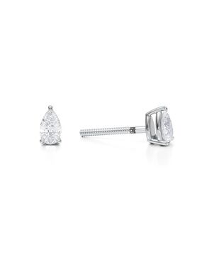 0.5 Carat Pear Lab Grown Diamond Stud Earrings